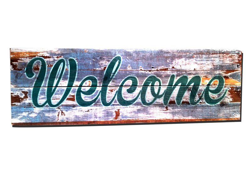 Welcome Wood Green Vintage Sign