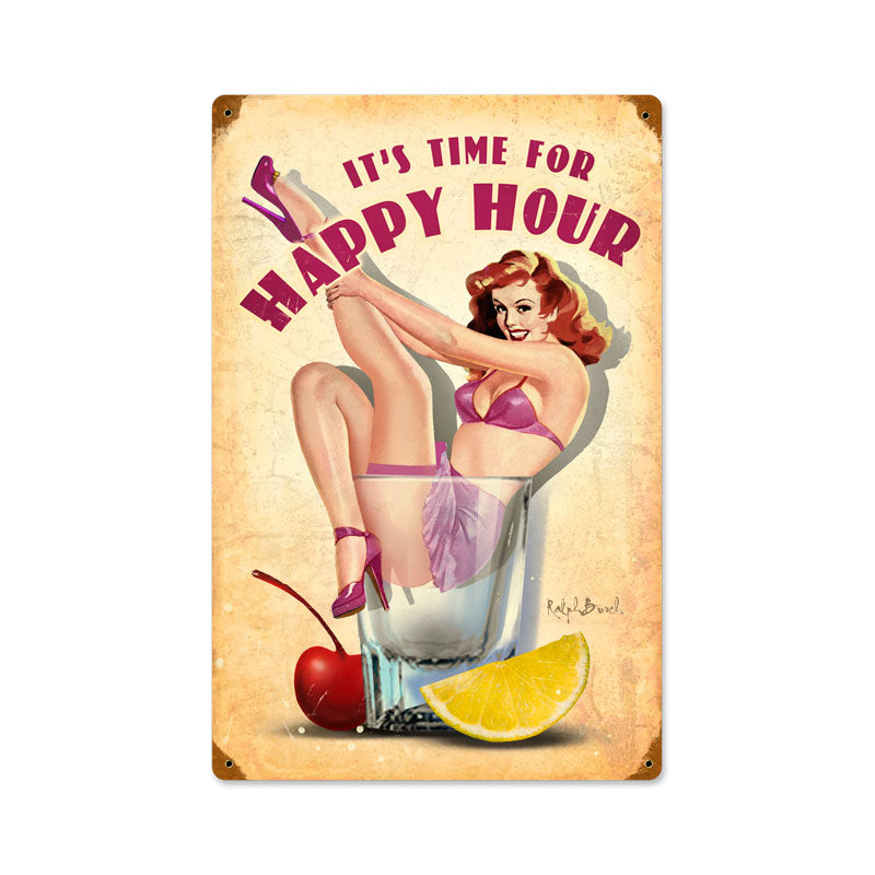 Happy Hour Vintage Sign