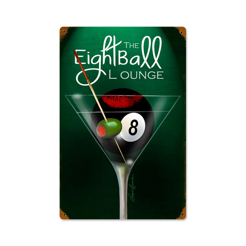 Eight Ball Lounge Vintage Sign