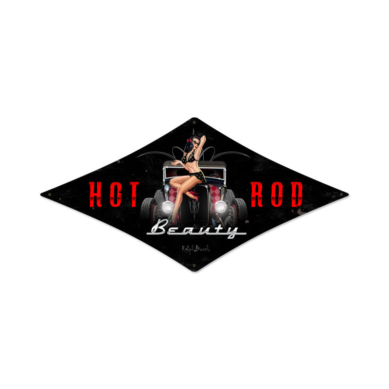 Hot Rod Beauty Vintage Sign