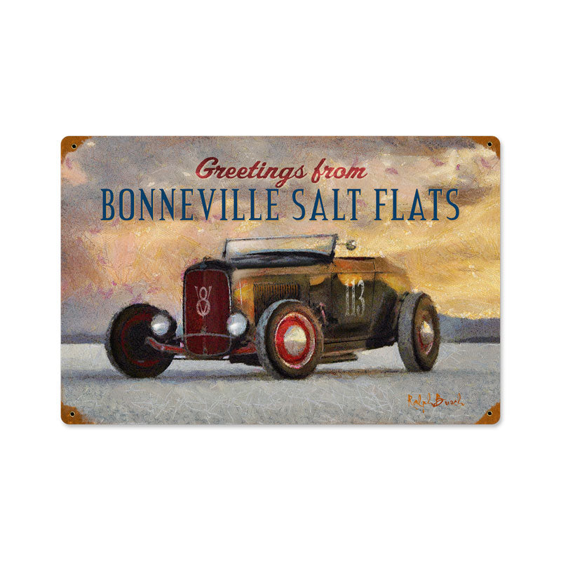 Bonneville Salt Flats Vintage Sign