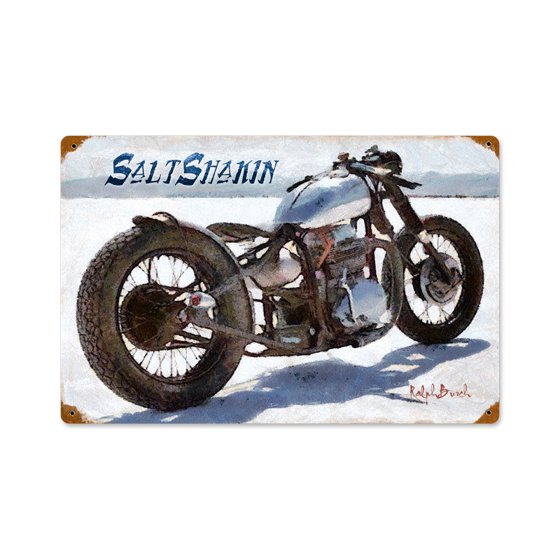 Salt Shakin Motorcycle Vintage Sign