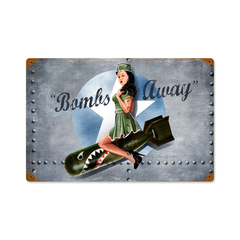 Bombs Away Vintage Sign