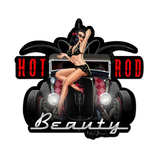 Hot Rod Beauty Vintage Sign