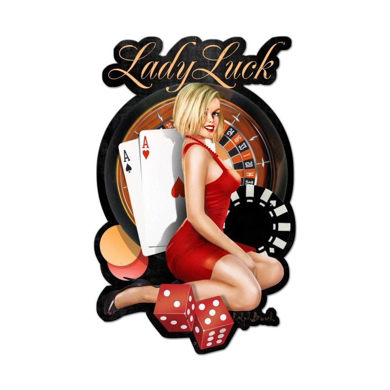 Lady Luck Vintage Sign