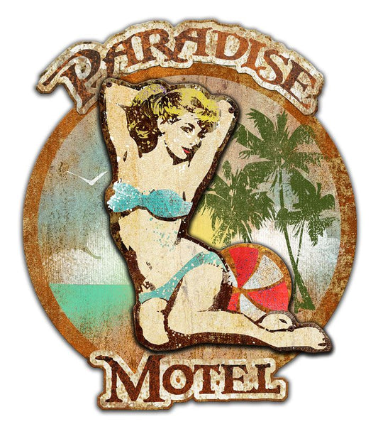 PARADISE MOTEL Vintage Sign