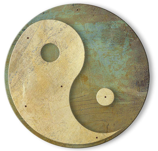 Yin And Yang 3-D Round Metal Sign Vintage Sign