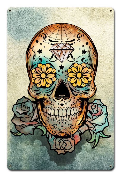 SUGAR SKULL Vintage Sign