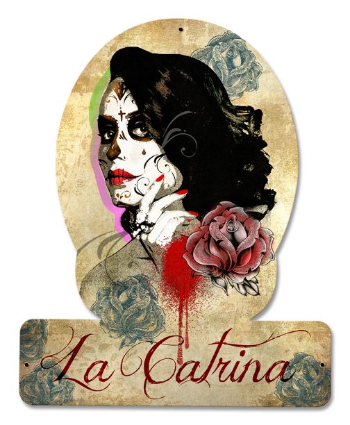 LA CATRINA HELMET Vintage Sign