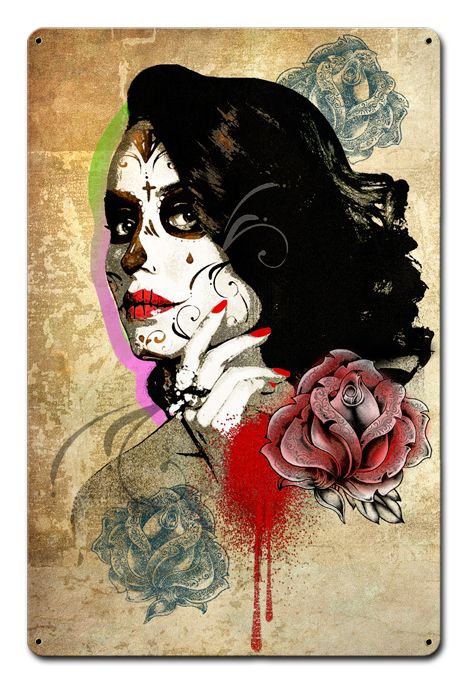 LA CATRINA Vintage Sign