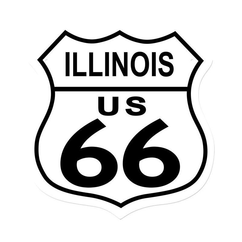 Route 66 Illinois Vintage Sign