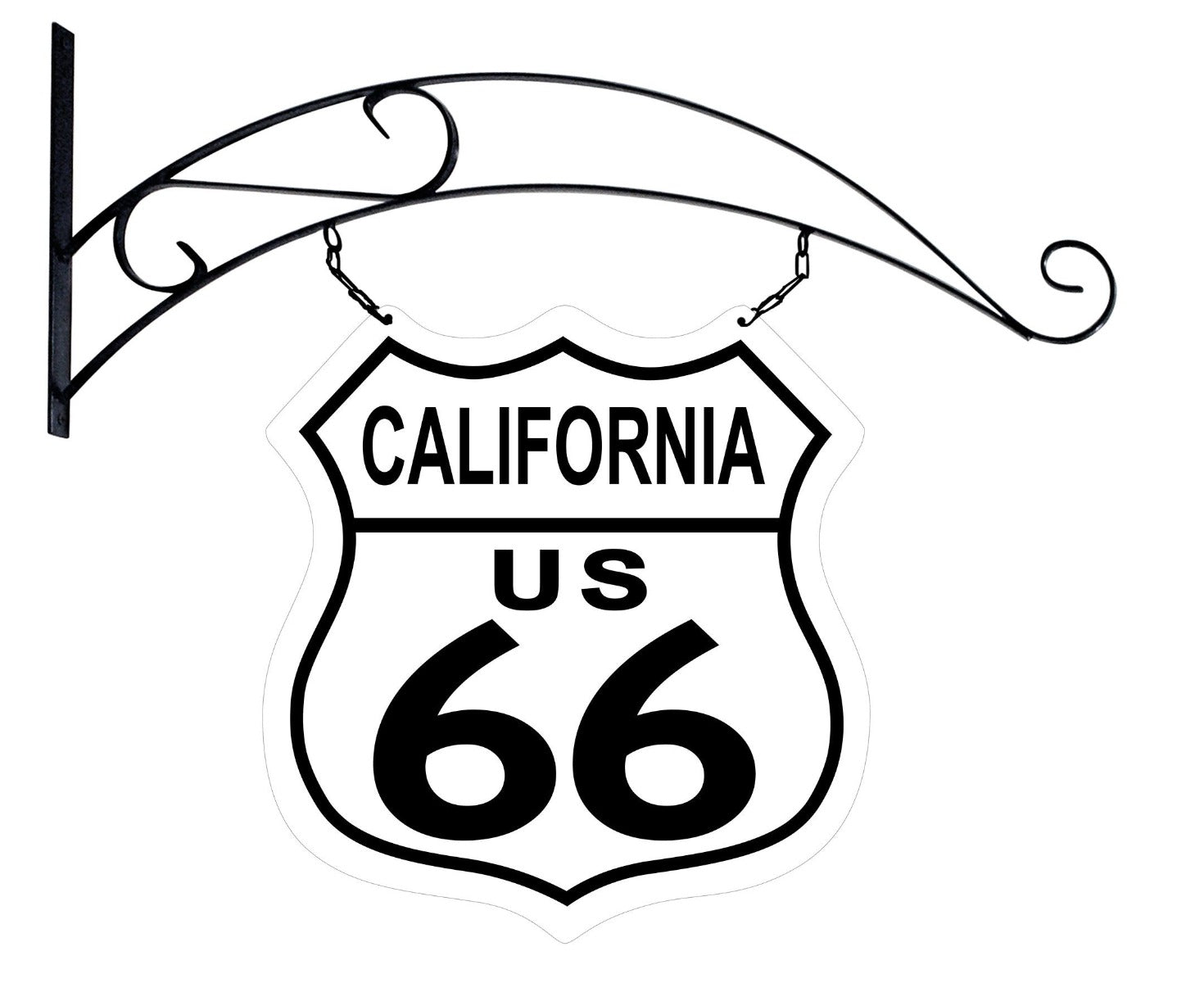 Route 66 California Road Sign Double Sided Vintage Sign