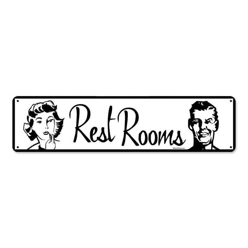 Restrooms Vintage Sign