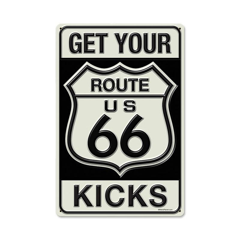 Route 66 Kicks Vintage Sign