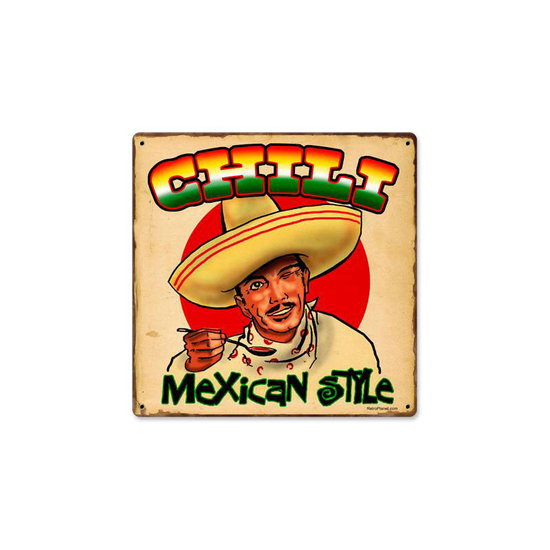 Chili Mexican Vintage Sign