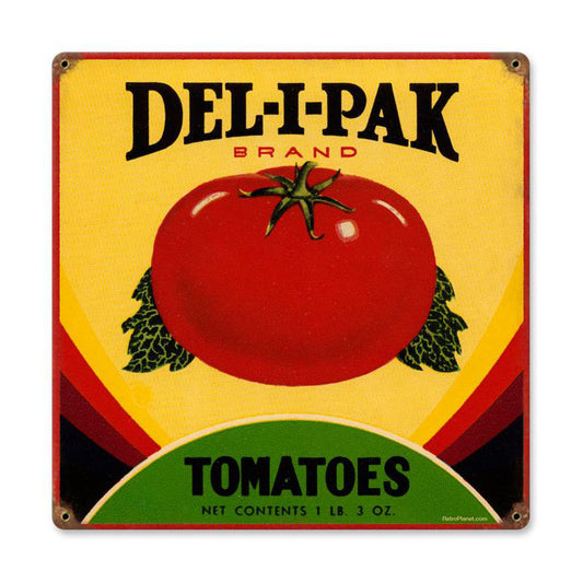 Deli Pak Tomatoes Vintage Sign