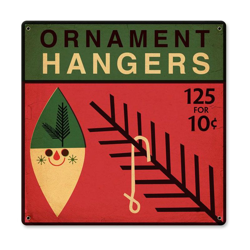 Ornament Hangers Vintage Sign
