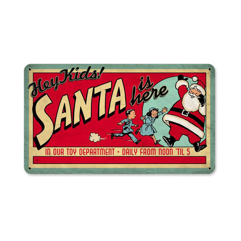 Santa Toy Dept Vintage Sign