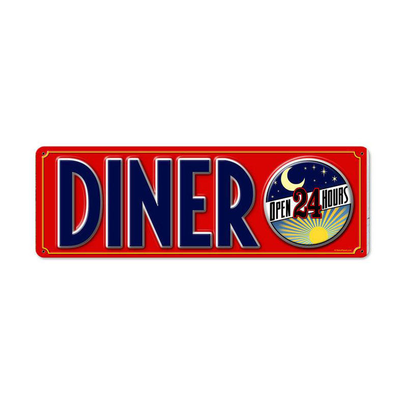 Diner 24 Hours Vintage Sign