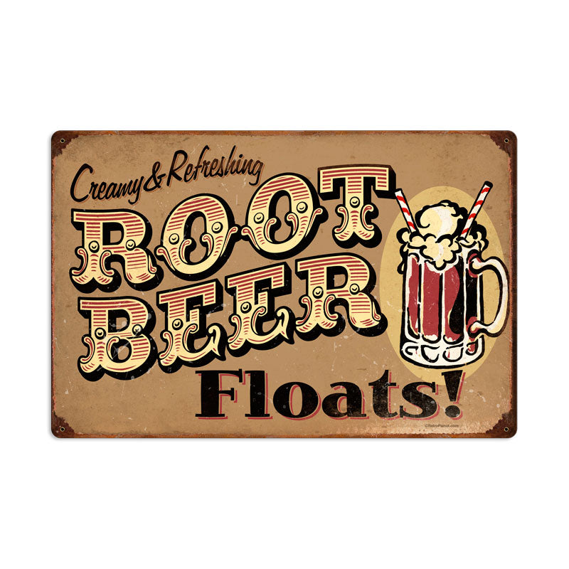 Root Beer Floats Vintage Sign