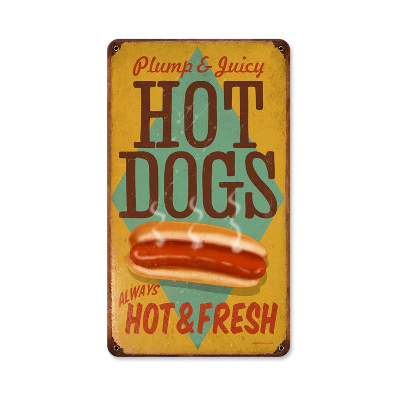 Hot Dogs Vintage Sign