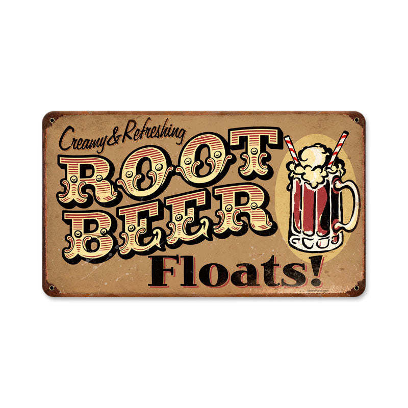 Root Beer Floats Vintage Sign