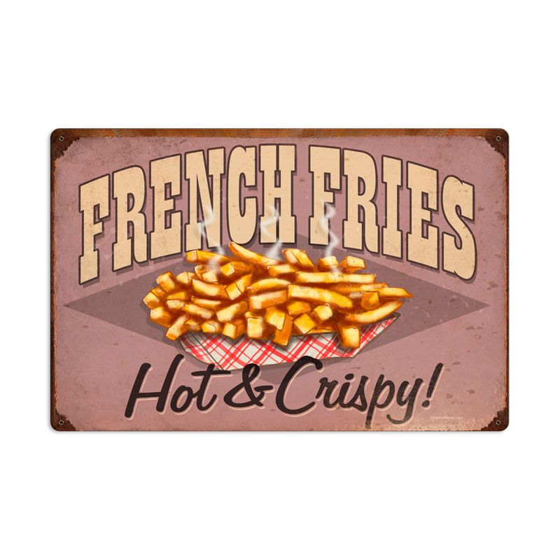 French Fries Vintage Sign