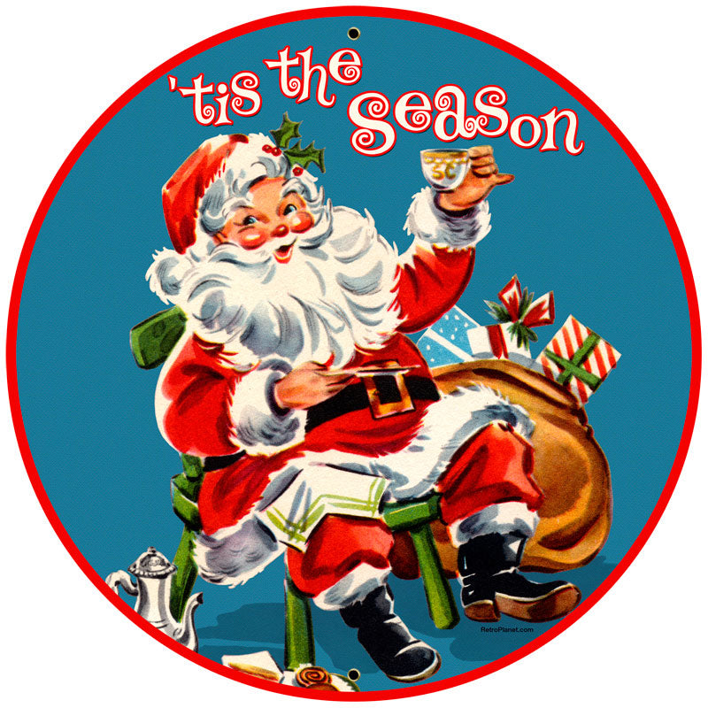 Tis The Season Vintage Sign