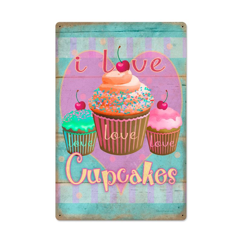 Cupcake Love Vintage Sign