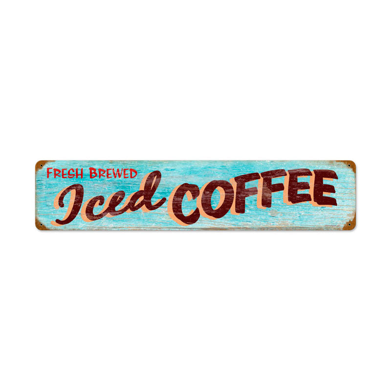 Iced Coffee Vintage Sign