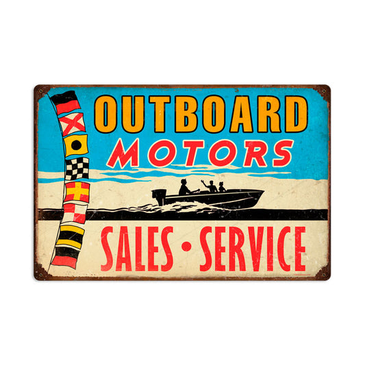 Outboard Motors Vintage Sign