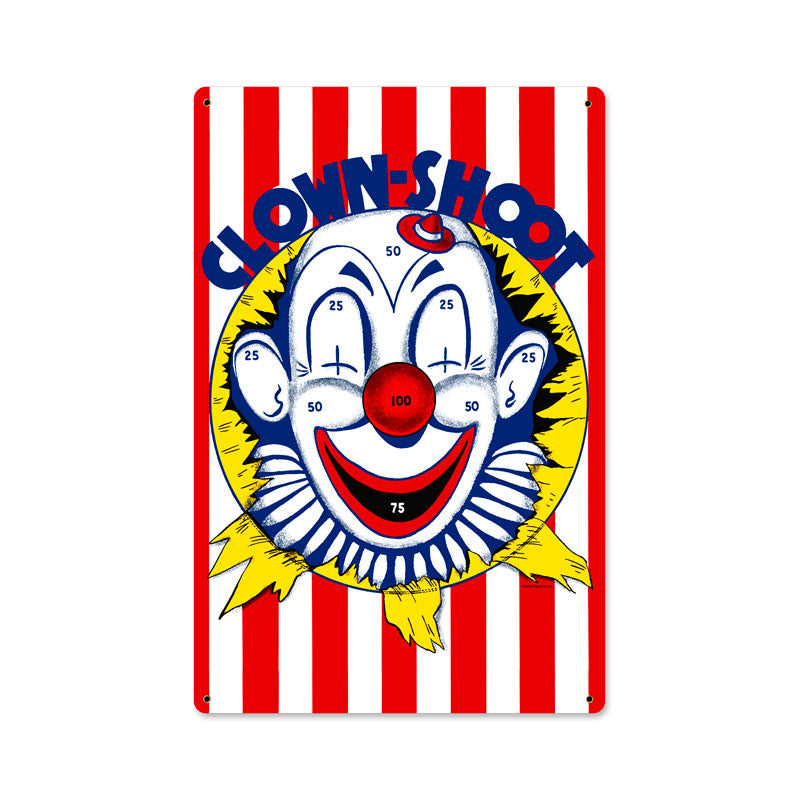 Clown Shoot Vintage Sign