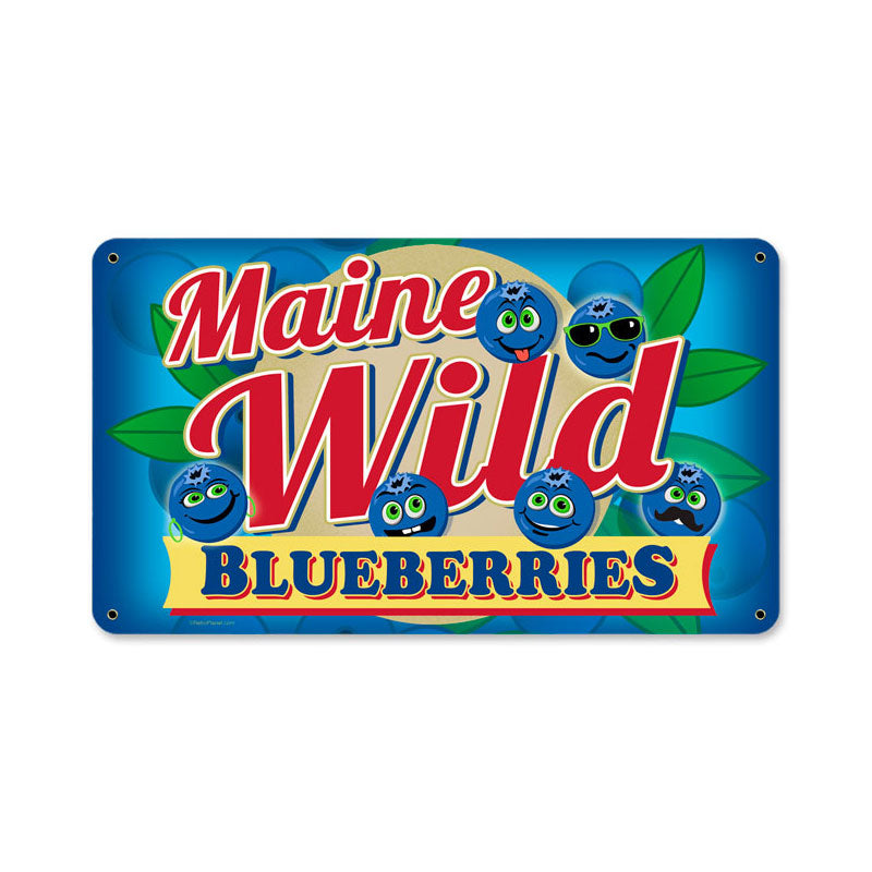 Wild Blueberries Vintage Sign