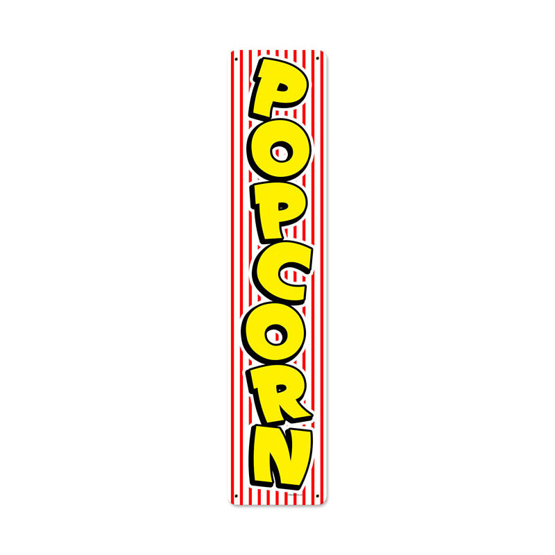 Popcorn Stripe Vintage Sign