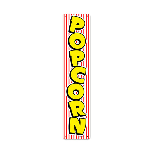 Popcorn Stripe Vintage Sign