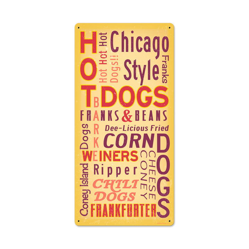 Hot Dogs Vintage Sign