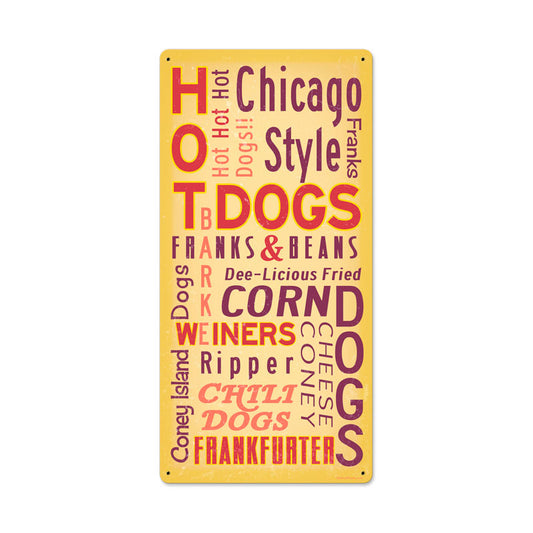 Hot Dogs Vintage Sign