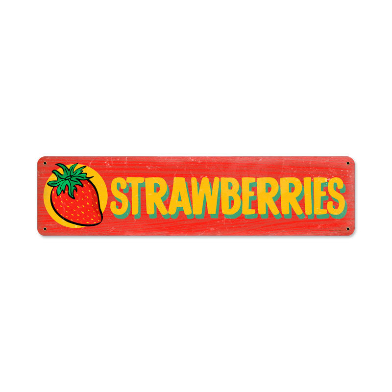 Strawberries Vintage Sign