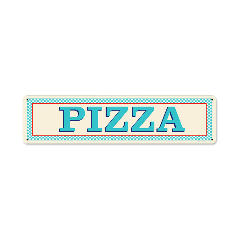 Blue Pizza Vintage Sign