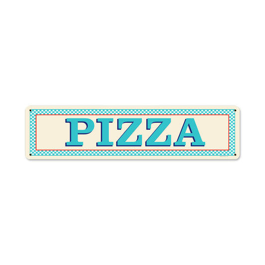 Blue Pizza Vintage Sign