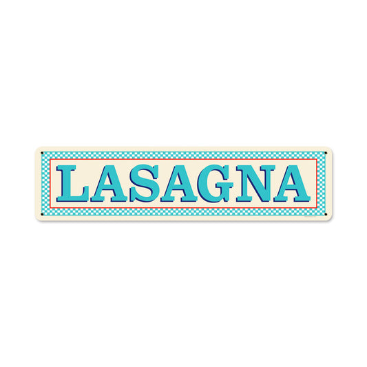 Blue Lasagna Vintage Sign