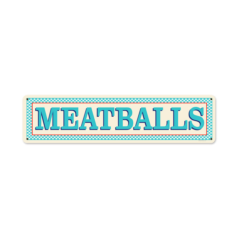 Blue Meatballs Vintage Sign