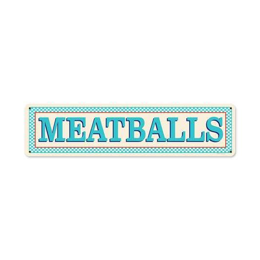 Blue Meatballs Vintage Sign