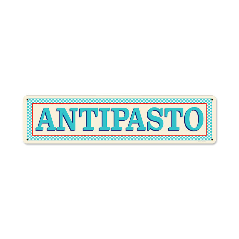 Blue Antipasto Vintage Sign