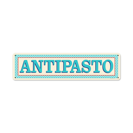 Blue Antipasto Vintage Sign