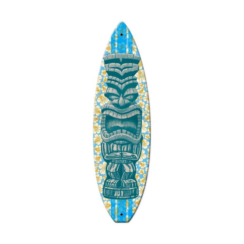 Tiki Surfboard Vintage Sign