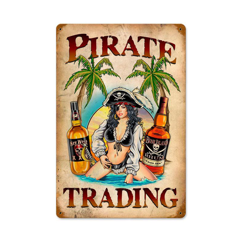 Pirate Trading Vintage Sign