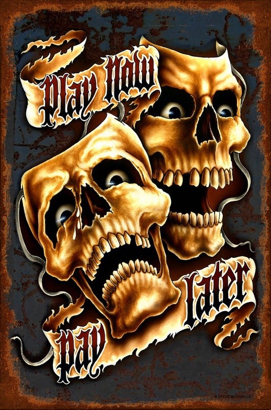 Play Now Vintage Sign