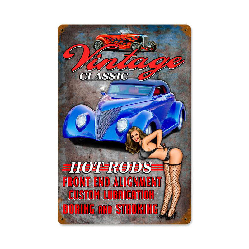 Vintage Hot Rods Vintage Sign