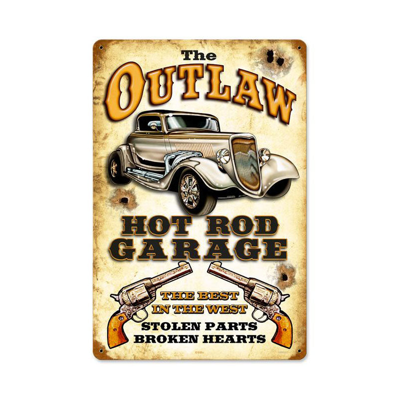 Outlaw Garage Vintage Sign